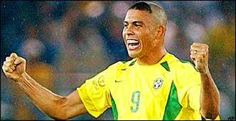 Brazilian scoring ace, Ronaldo. Photo from Associated Press.