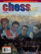 Zambia's Linda Nangwale on the cover of March 2003 Chess Life magazine.