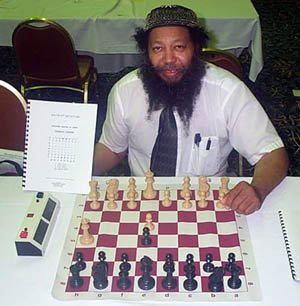 Bernard Parham with his signature 2.Qh5 move. Copyright  2002, Daaim Shabazz