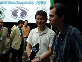 Post-match interview with Kasimdzhanov.