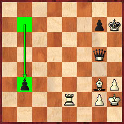 Adams had to sacrifice the exchange and set up a way to stop the pawn which was sprinting up the board.