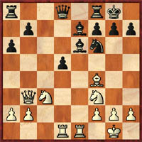 Diagram #2 (X3D Fritz-Kasparov went 13exd5 14.Rad1 Be6).