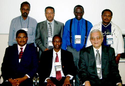 Representatives of Zone 4.2 pose after the African Continental Meeting. Copyright © Jerry Bibuld, 2002.