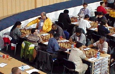 Round #2: Papua New Guinea vs. Barbados. Copyright  Barbados Chess Federation, 2002.