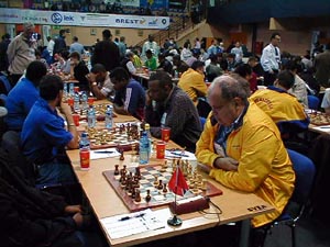 Trinidad vs. Barbados (Men). Copyright  Barbados Chess Federation, 2002.