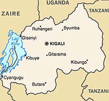 Map of Rwanda