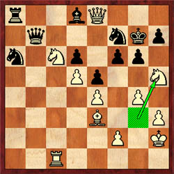In Karjakin-Radulski, white finished with the knight sortie Nh5+!