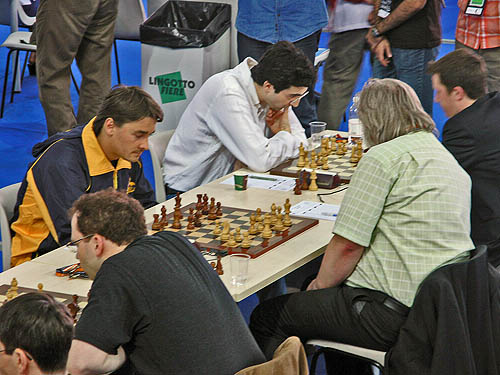 Alexander Morozevich and Vladimir Kramnik made stand against Germany. Copyright  2006, Daaim Shabazz.