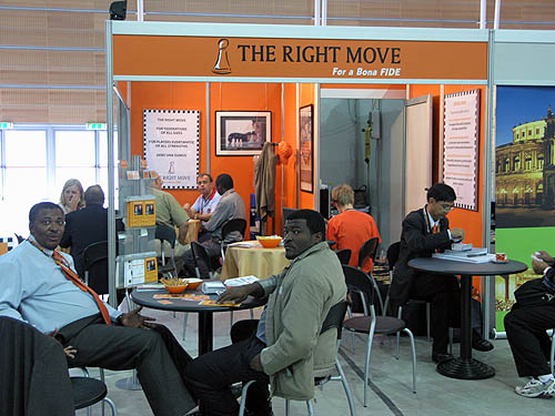 Jackie Ngubeni and Charles Eichab at the Right Move booth. Copyright  2006, Daaim Shabazz.