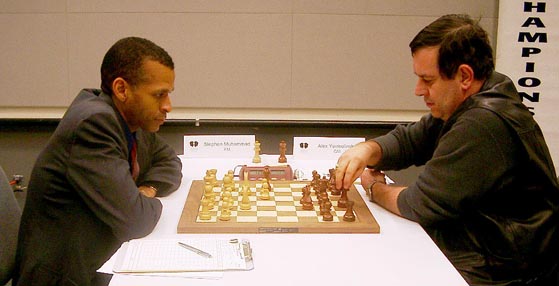 FM Stephen Muhammad vs. GM Alexander Yermolinsky (Round 6)