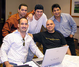 Team Cuba - Front L-R: IM Renier Gonzalez, FM Marcel Martinez, Back L-R: IM Blas Lugo, FM Bruci Lopez, GM Julio Becerra