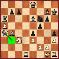 In Tate-Serper, white plays 33.Qa4?? Qxa4 34.Nxa4 Bb3 35.Ra1 Nd5 36.Ra3 Bxa4 37.Rxa4 b5! winning a piece.