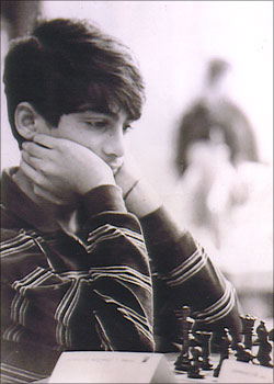 Viswanathan Anand of India at the 1987 World Junior Championships.