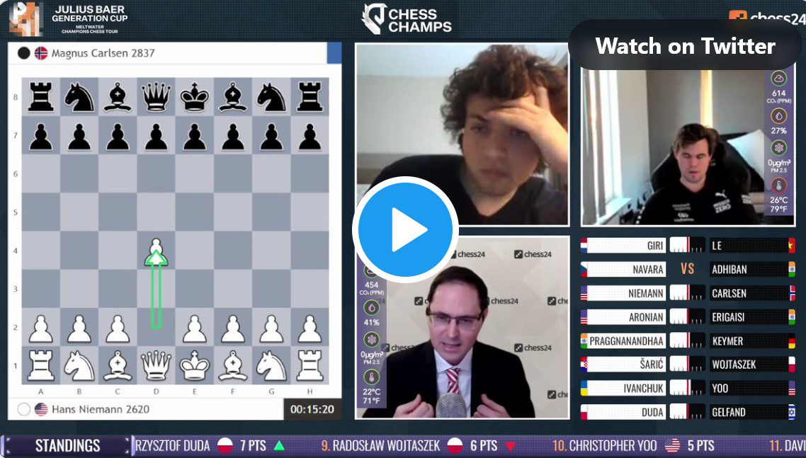 Norway Chess 2: Clock denies Firouzja vs. Carlsen