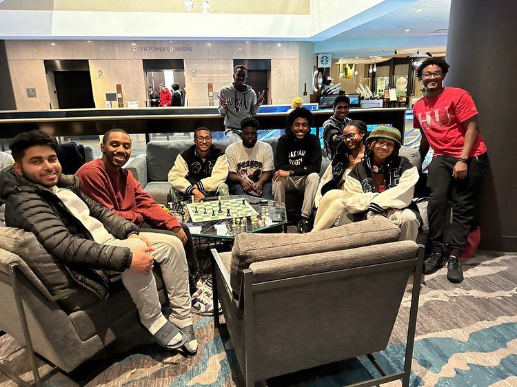 Howard University at 2023 Pan-Am Intercollegiate Chess Championship in Seattle. Photo by Howard Chess Club