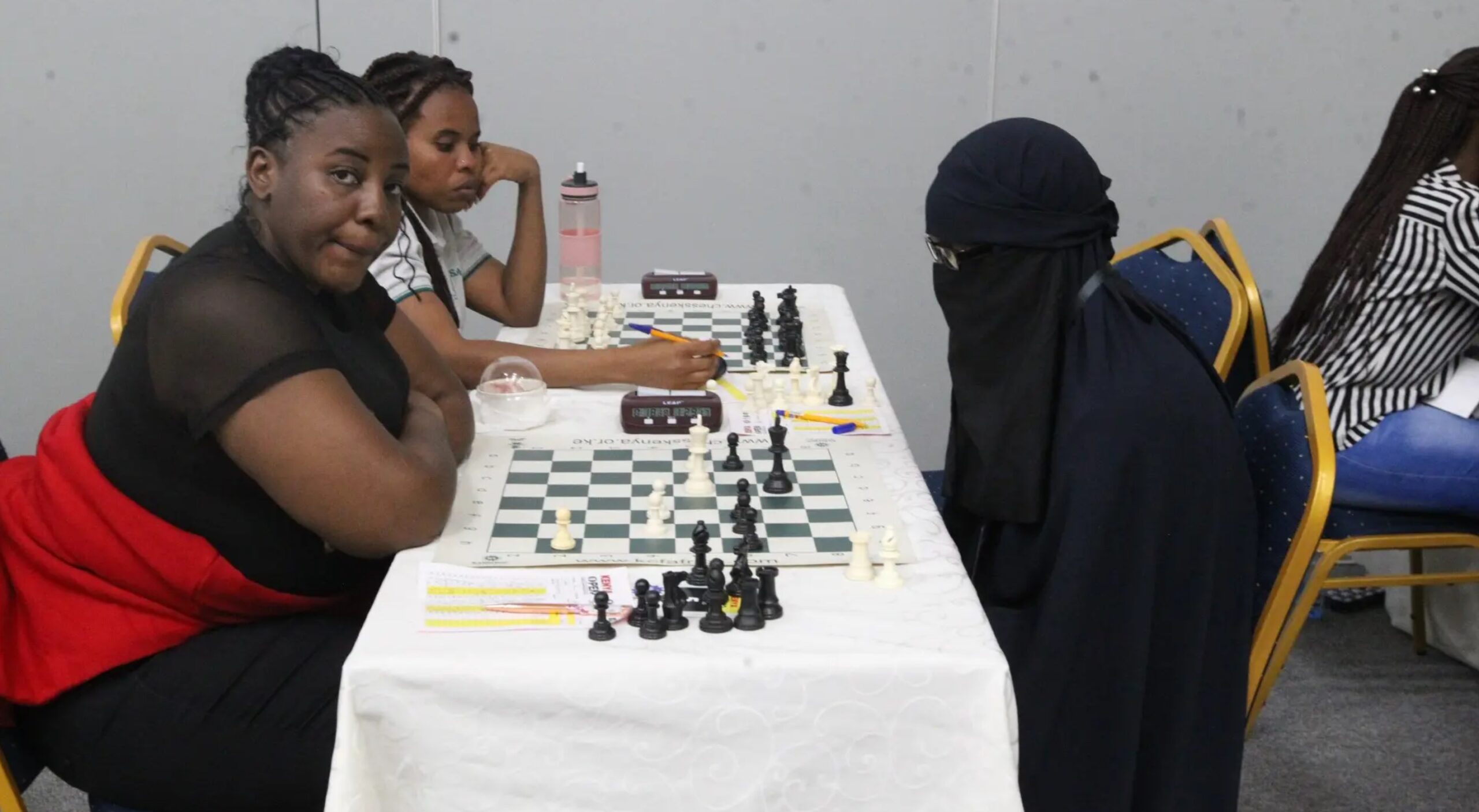 Shakira Ampaire playing the mystery player. Photo by Chess Kenya.