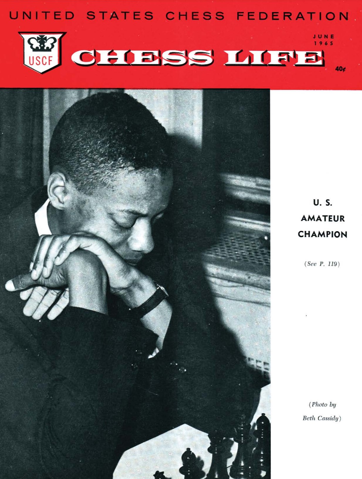 NM Frank Street on the July 1965 cover of U.S. Chess Life. Copyright  1965, United States Chess Federation.