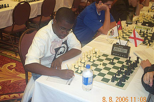 Kayin Barclay, at the 2006 Denker Tournament of Champions. Photo by Daaim Shabazz.