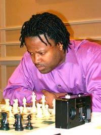 GM Maurice Ashley at 2002 Foxwoods Open. Copyright  2002, Jerome Bibuld.