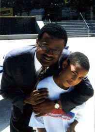 GM Maurice Ashley with Akeem Gregory-Thompson. Photo courtesy of Bruce Thompson, Sr.