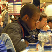 Phemelo Khetho at the 2004 Chess Olympiad. Copyright   2006, Daaim Shabazz.