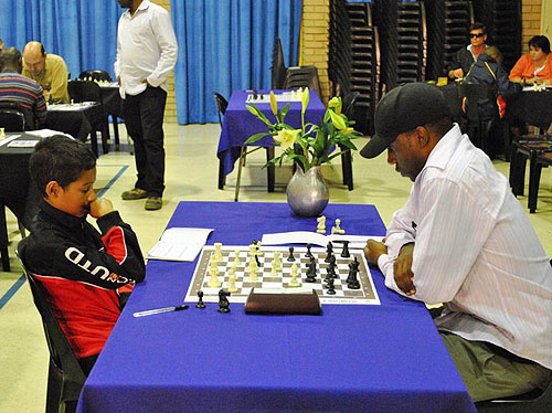 IM Robert Gwaze competing in 2010 South Africa Open against Jordan Star (0-1)