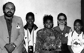 The Seychelles women's team; 1996 Chess Olympiad, Armenia. Copyright © 1996, Jerome Bibuld.