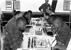 Zimbabwe versus Botswana, 1996 Chess Olympiad, Armenia. Copyright © 1996, Jerome Bibuld.