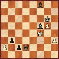 After 53b3, how does Dandridge stop the pawns??