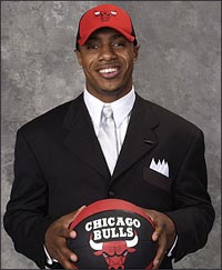 Bulls' Jay Williams after the 2002 NBA Draft.