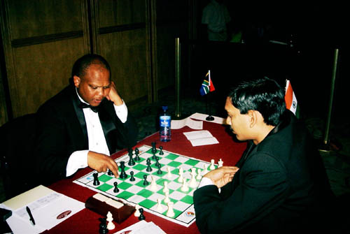 IMs Watu Kobese and R.B. Ramesh in the post-mortem. Photo taken by Jackie Ngubeni