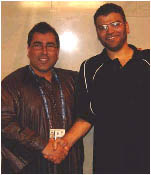 FIDE Continental President Nizar ElHaj with African Champion, IM Essam El-Gindy.