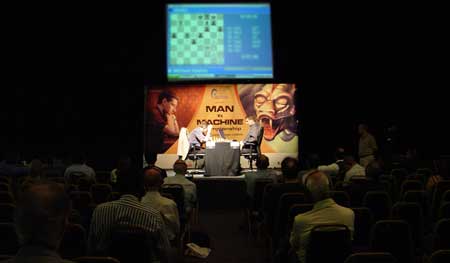 Michael Adams facing off against “Hydra”
