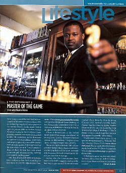 GM Maurice Ashley in the March 2005 issue of Black Enterprise magazine.