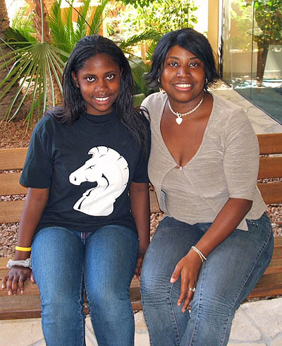 Brianna Conley pictured with her mother in Phoenix, Arizona.