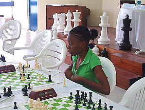 Deborah Richards playing in the Sagicor Junior Open (Barbados).