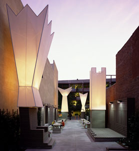 The $545,000 chess park in Los Angeles cost has 16 tables, a stage and a separate area for gatherings. Photo by Tom Bonner.