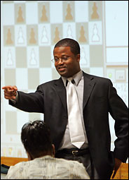 GM Maurice Ashley at City College in Harlem.