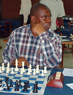 Ian Wilkinson looking serious before the start of the game. (Photo courtesy of NM John Powell)