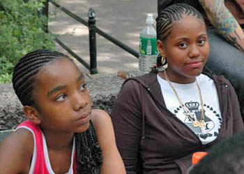 Darrian Robinson and Medina Parrilla at Washington Square Park. Photo by Jennifer Shahade.