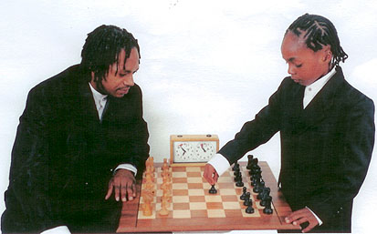 National Master Lionel Davis with son Shaka playing an ultramodern game.