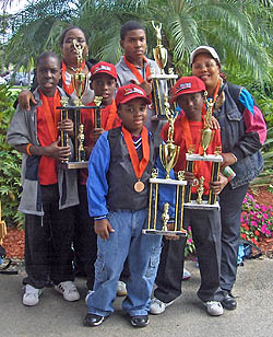 Trinidadian contingent victorious at the 2007 Orange Bowl in Miami. Photo courtesy of Lesley-ann Nelson.