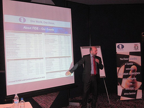 Geoffrey Borg presenting to the African officials.