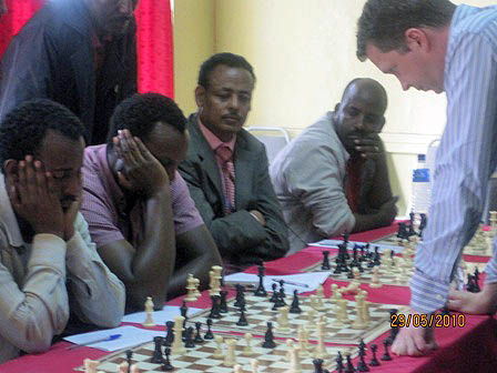 Nigel Short giving a presentation in Ethiopia.