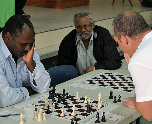 From left to right: GM Norwood, Wilshire Major, Polina Major and BCF 2009 National Champion, Yan Lyansky. Photo by Andre White.