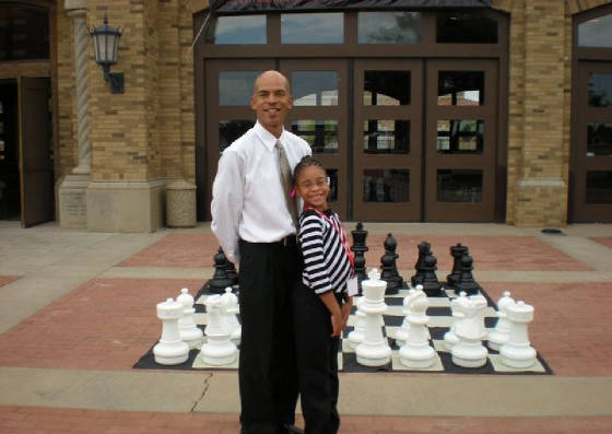 Diamond Abdus-Shakoor with her proud Dad, Abdul Abdus-Shakoor.