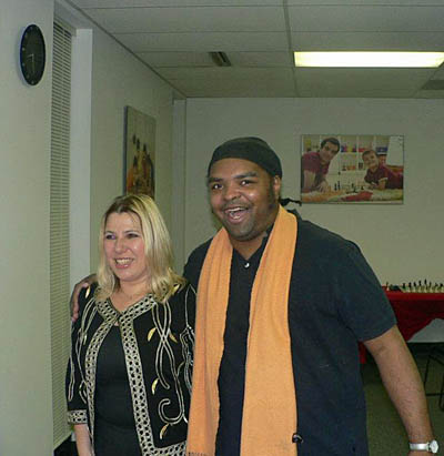 Issac Braswell with GM Susan Polgar