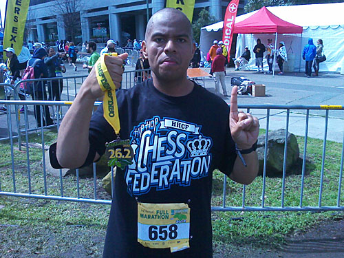 TKASH after running last year's marathon.