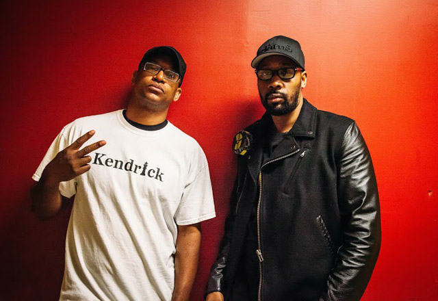 Adisa Banjoko and RZA. Photo from HHCF archives.