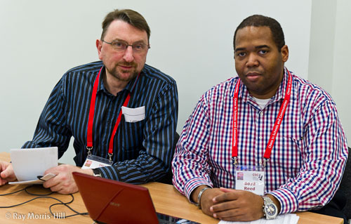 LCC0669 - A picture of me with IA Gerry Graham (IRL), chief arbiter for the Bunratty Chess Festival.  This was taken during the 2013 London Chess Classic.  Photo by Ray Morris-Hill.